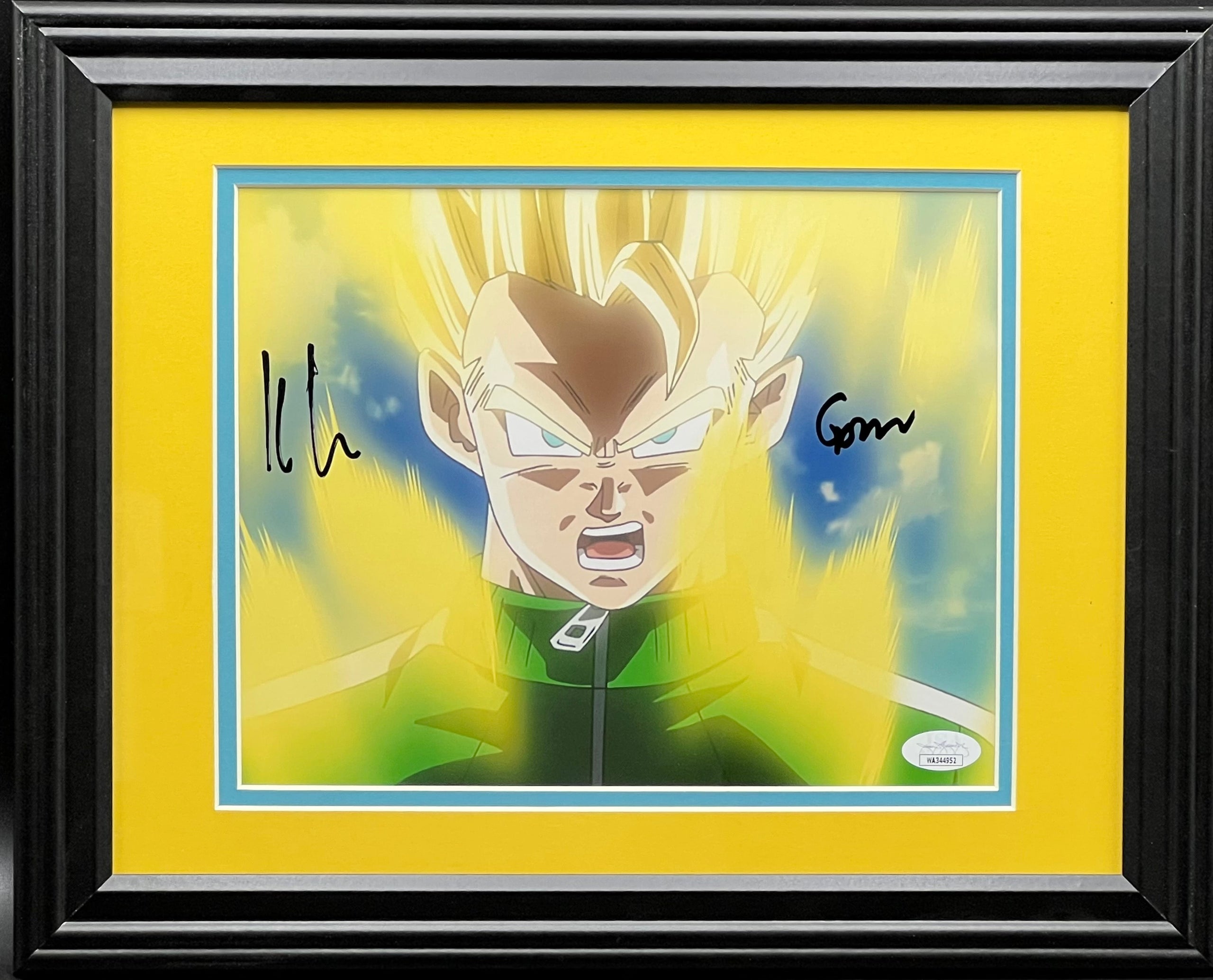 Kyle Hebert signed 11x14. JSA certified. Gohan Dragonball Z