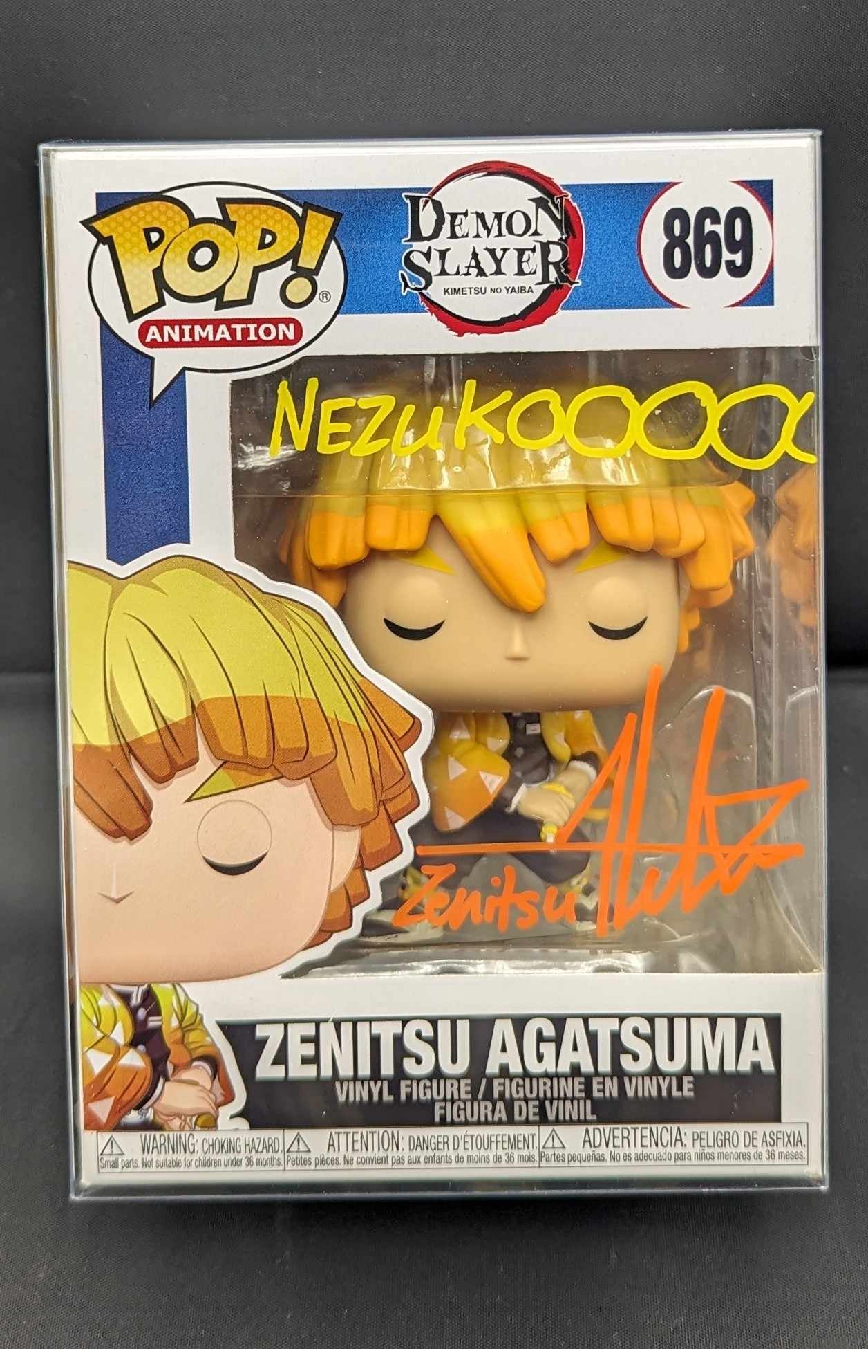 Aleks Le signed Zenitsu pop 869. JSA certified. Demon Slayer